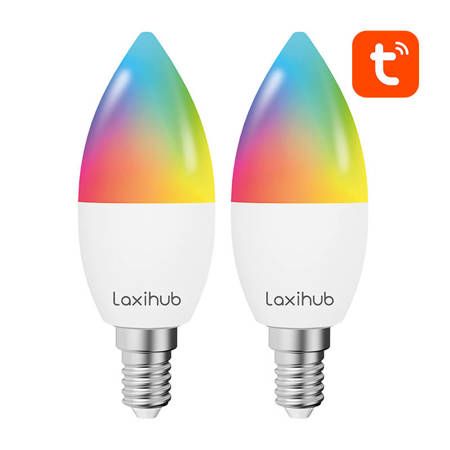 Chytrá LED žárovka Laxihub LAE14S (2-pack) WiFi Bluetooth Tuya