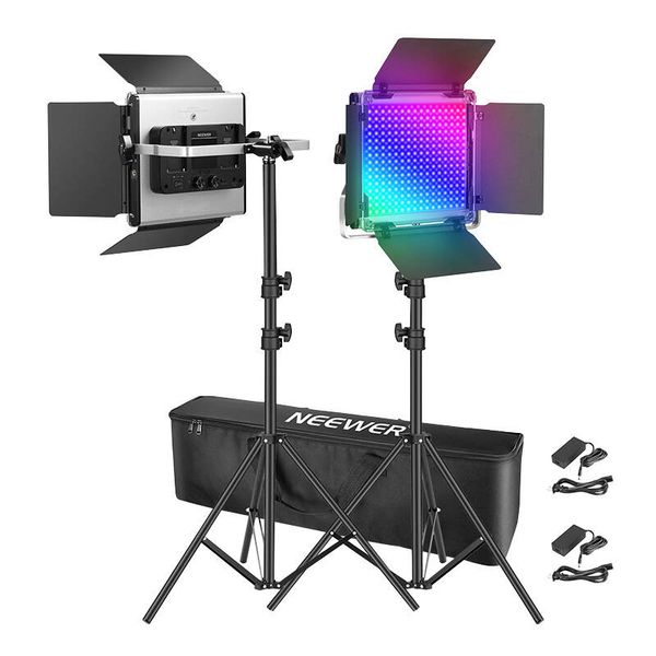 NEEWER 660 PRO RGB LED studiová souprava, dvě 50W 3200-5600K lampy + stojany