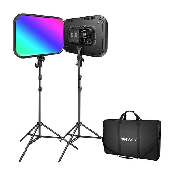 NEEWER RGB168 RGB LED studiová souprava, dvě 60W 2500-8500K lampy + stojany